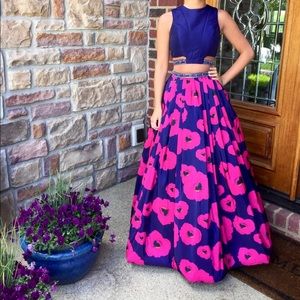 Rachel Allan size 0 two piece prom dress